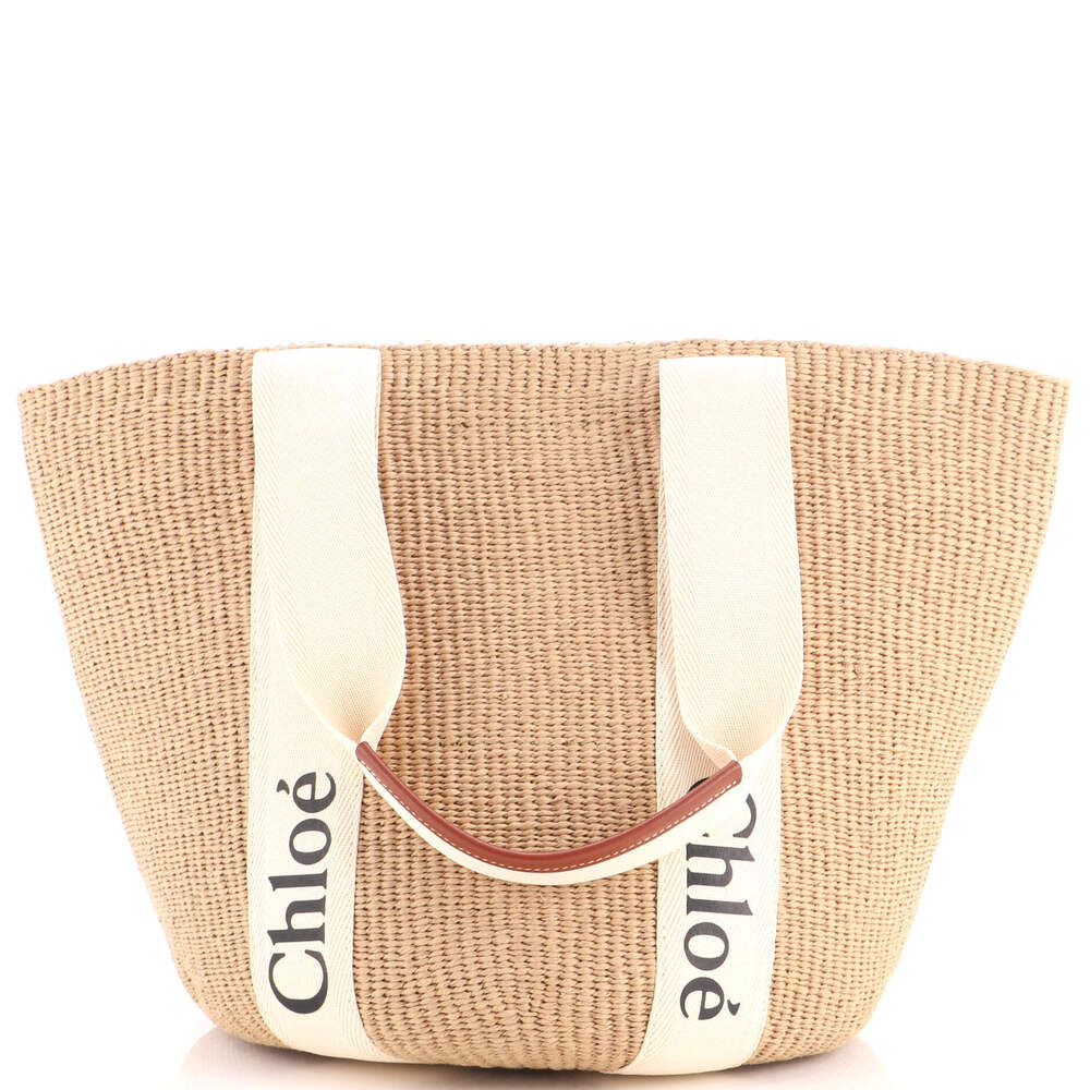 Chloe Large x Mifuko Woody Tote Raffia